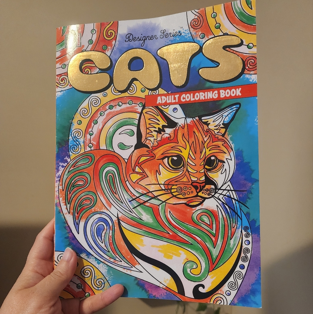 Adult Coloring Book – Intricate Cat Designs – New